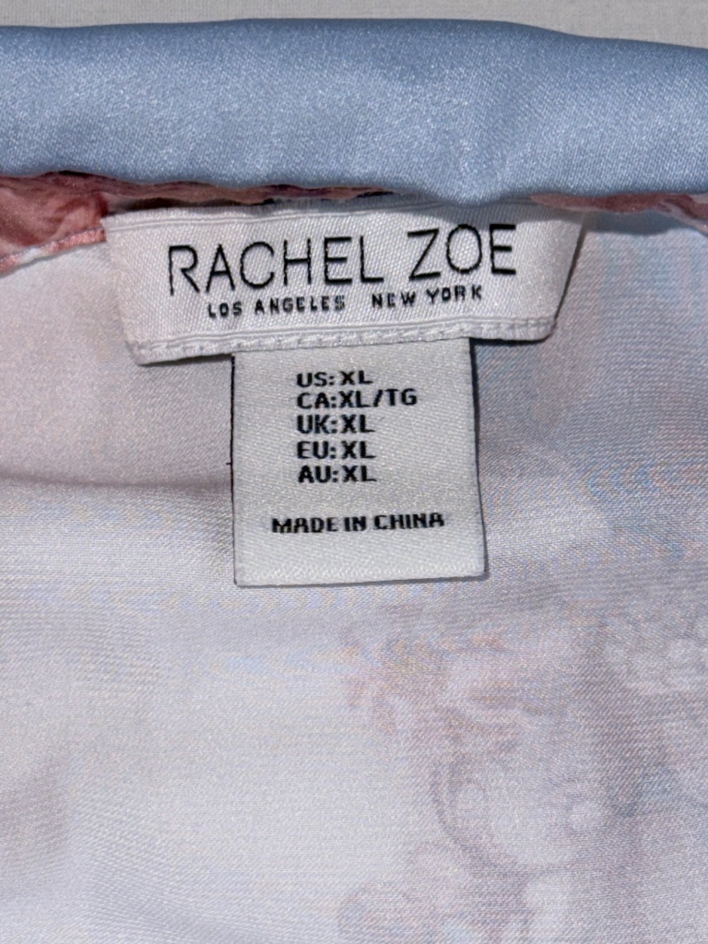 Rachel Zoe Floral Colorblock Short-Sleeve Button-Down Blouse XL - Picture 3 of 5